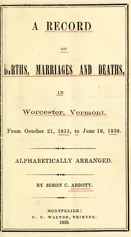 Vermont History and Genealogy