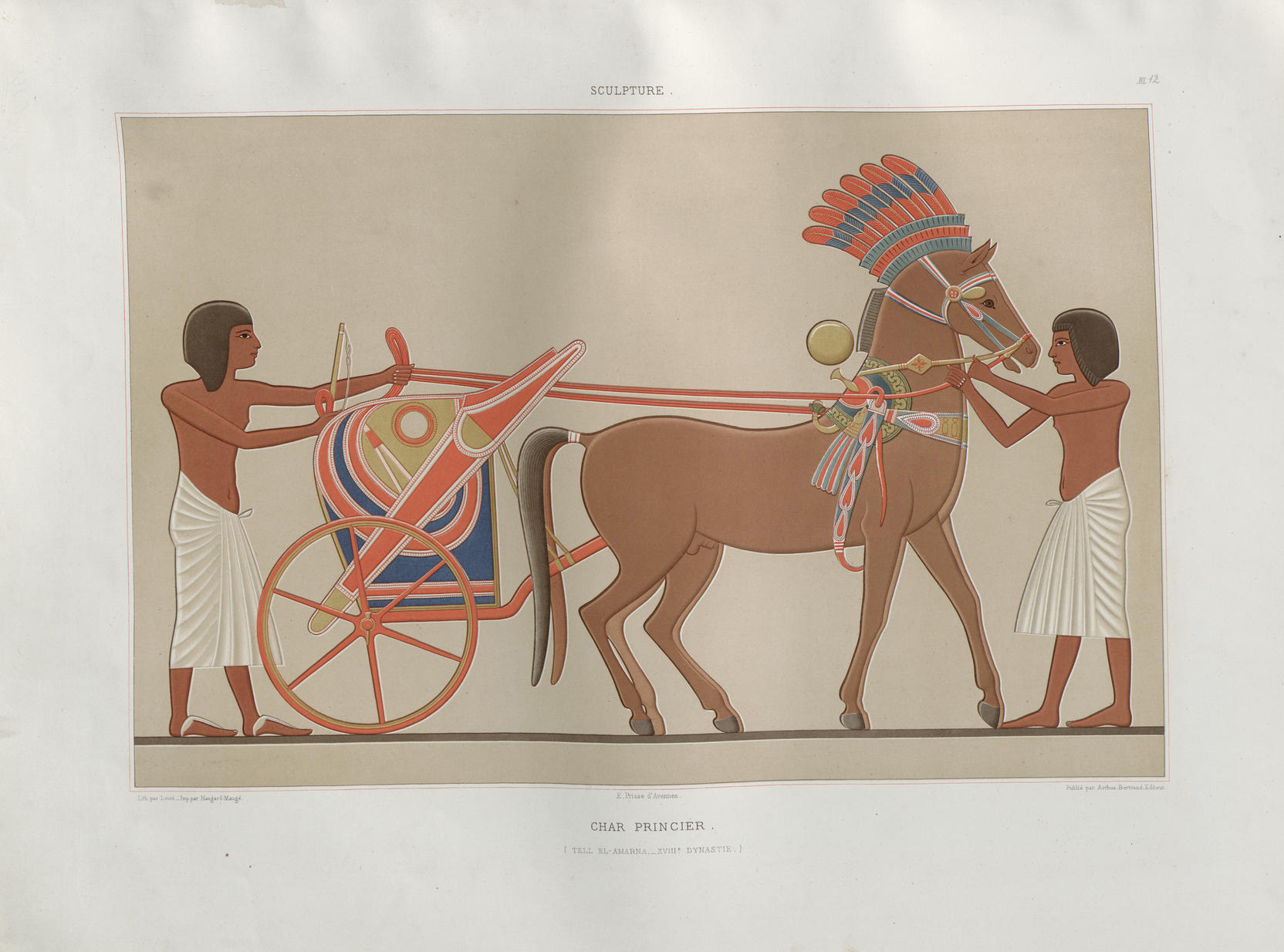 Лошади колеснице древнего Египта