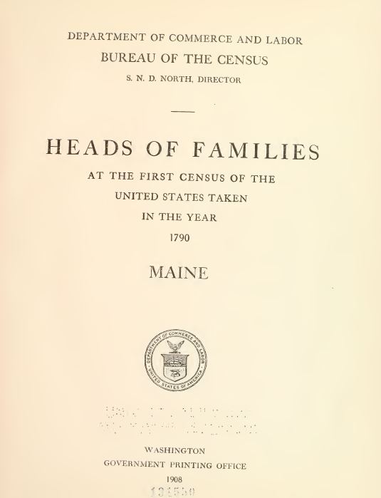 1790 Census Books